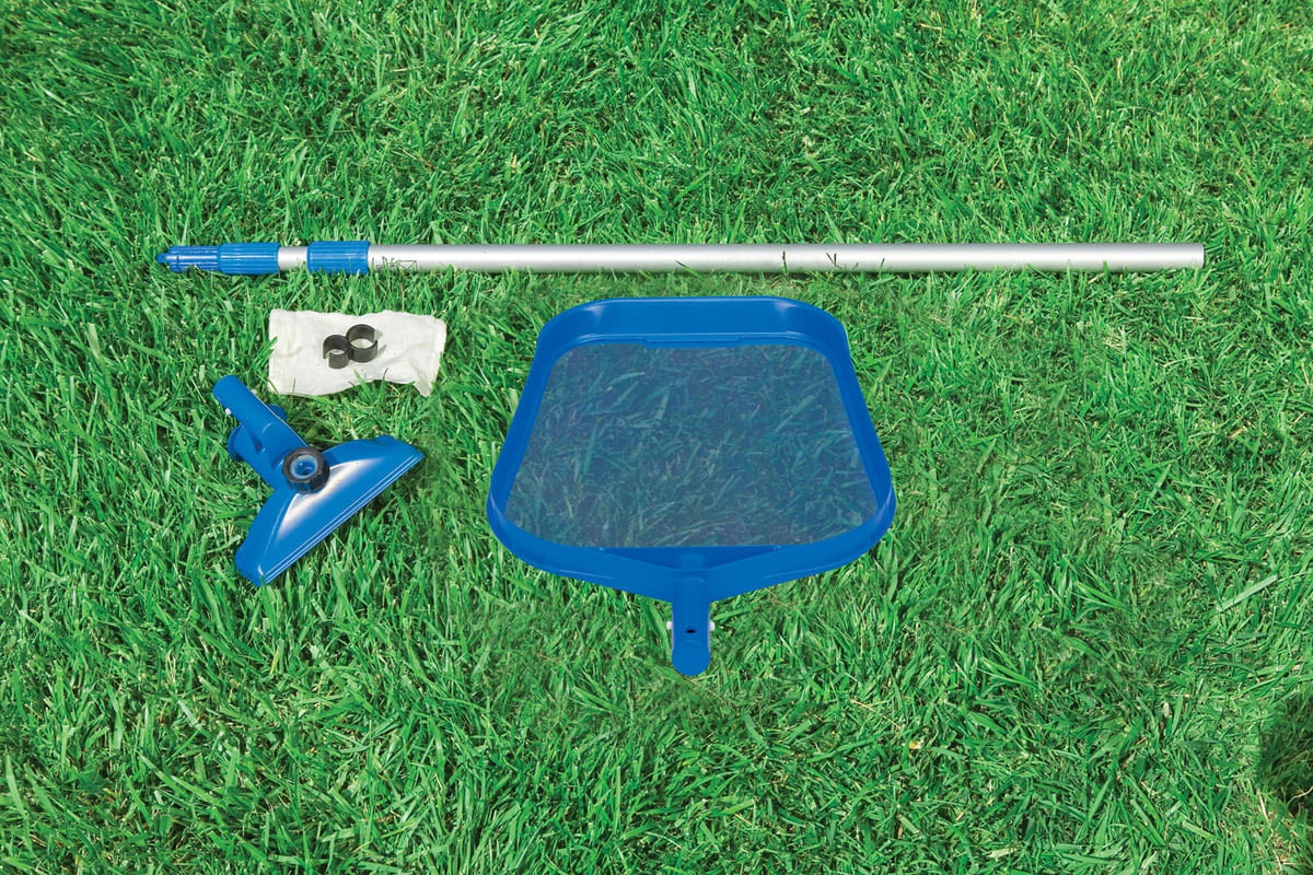 Intex Metal Frame Swimming Pool with Filter Pump and Pool Cleaning Kit (2 Pack)