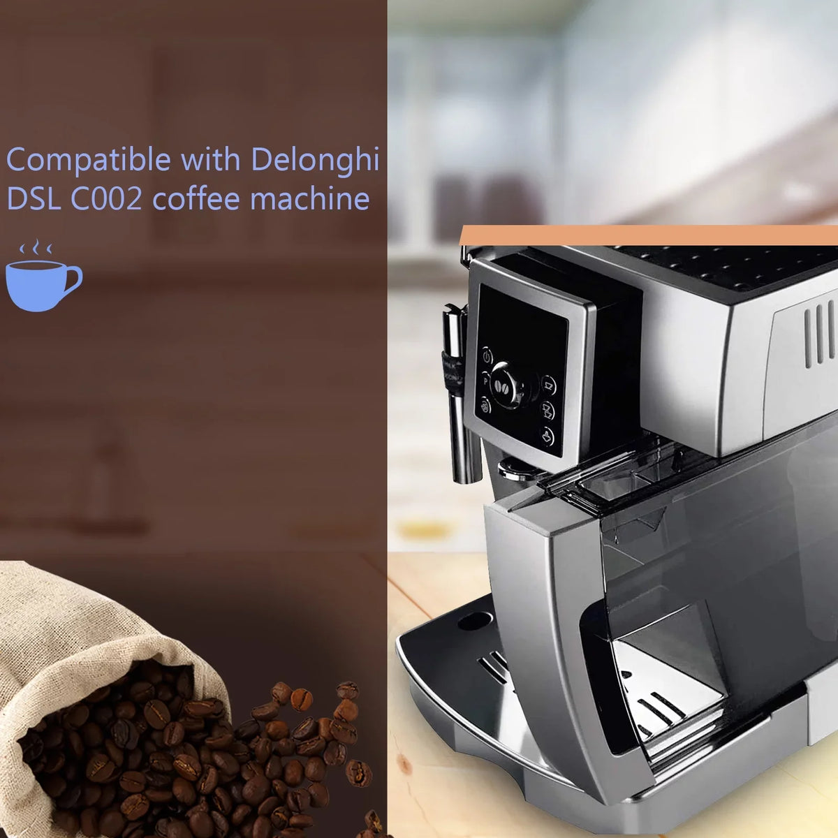 4Pcs Coffee Replacement Filter Cartridge Replacement Filter Coffee Filter Fitting with Delonghi DSL C002 Maker Machine Coffee Machine Accessory Filter for Coffee Maker