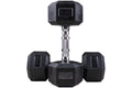 Clean Nut - Hex Rubber Dumbbells with Metal Handles - 15LB Pair