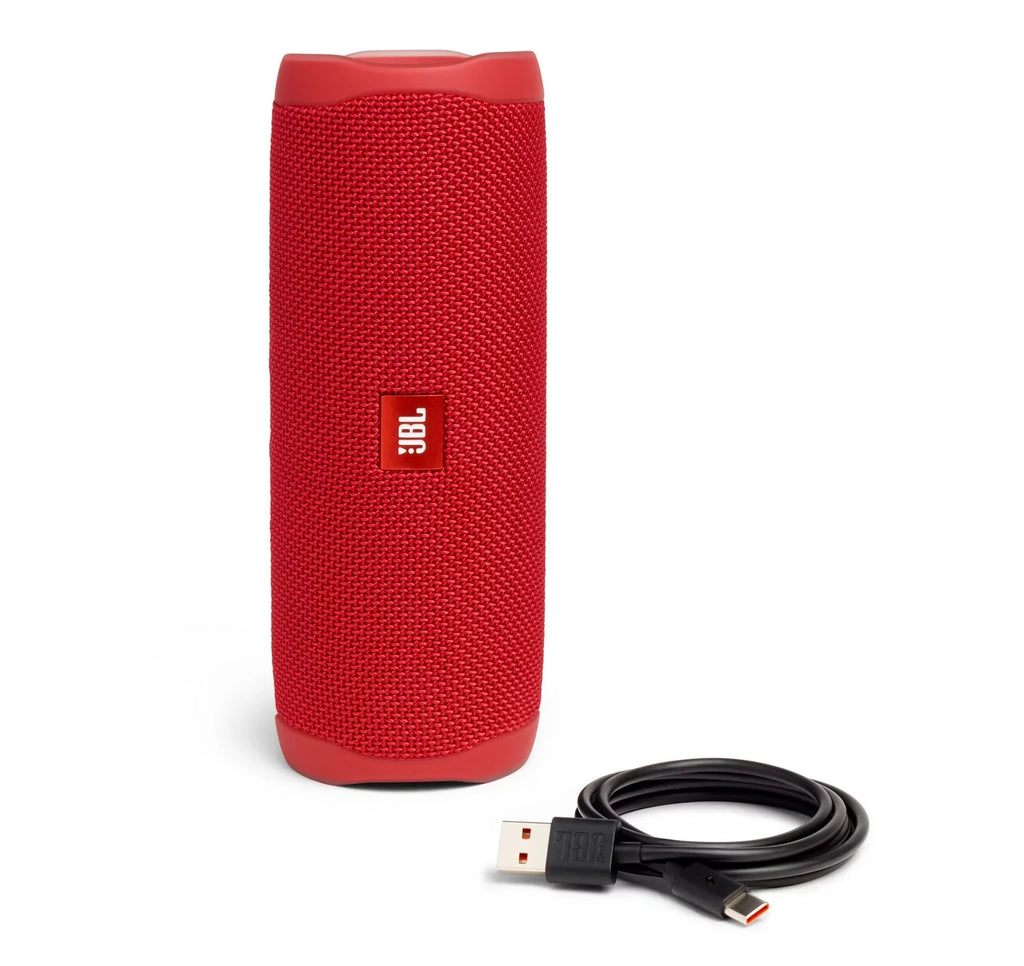 Restored JBL Flip 5 Red Portable Bluetooth Speaker (Refurbished)