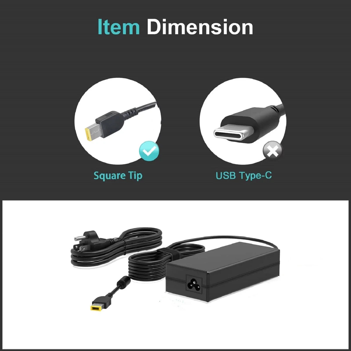 K-MAINS 135W AC Adapter Charger Power Cord Replacement for Lenovo Ideapad Y40-70 Y50-70 Supply Cord