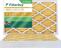 Filterbuy 14x25x1 MERV 11 Pleated HVAC AC Furnace Air Filters (5-Pack)