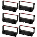 PrinterDash Fitting Replacement for Star-Micronics MP-200 Series/MP-235/MP-242/MP-292/MP-512/SP-200 Series/SP-212/SP-242/SP-500/SP-2000 Black/Red P.O.S. Printer Ribbons (6/PK) (30980115BR)