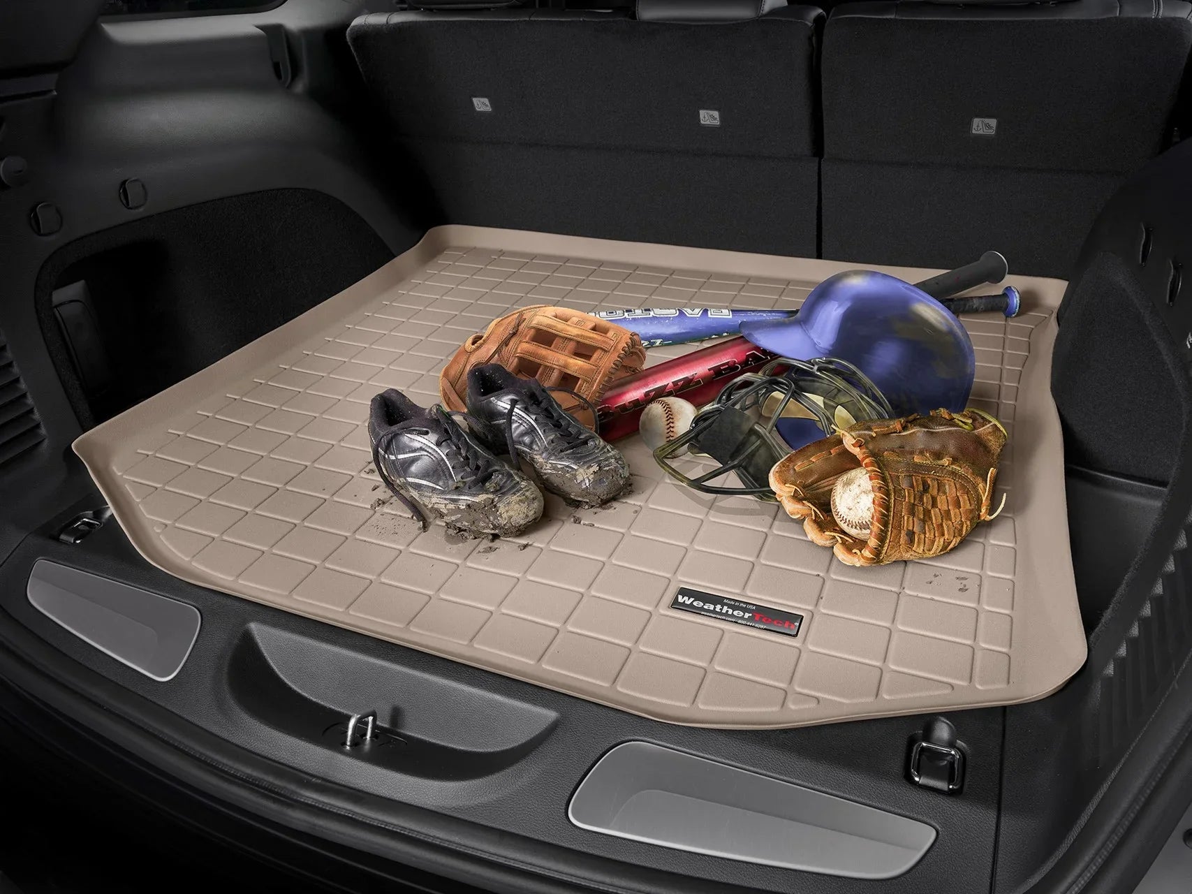 Environment Cargo Trunk Liner Suitable with 1999-2004 Honda Odyssey - Behind 3rd Row Seating, Black