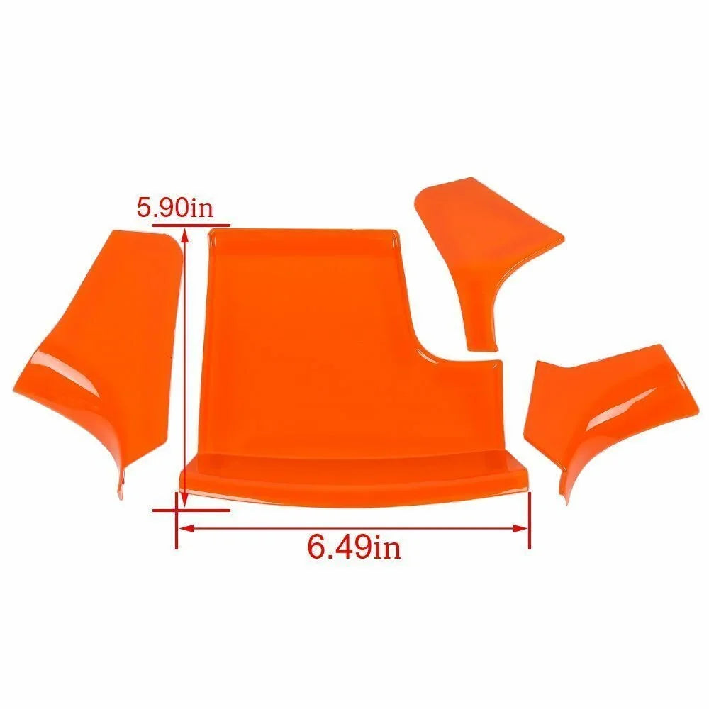 Teledu 14x Orange Inner Set Center Console Dash Protection Trim Kit
