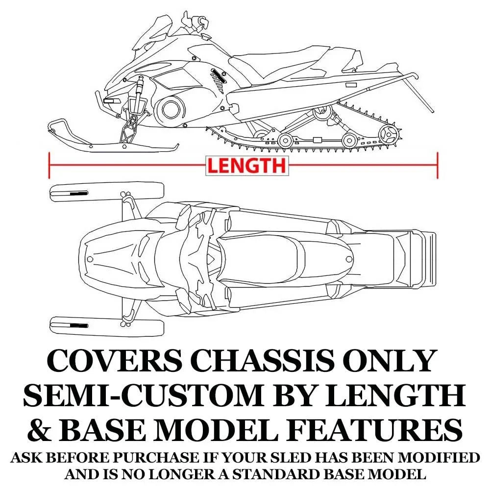 Snow Shield Suitable for 2004-2004 Ski Doo Bombardier snowmobile model GSX LIMITED 1 UP 800, Trailerable 600 Denier Snow Machine Sled Gear