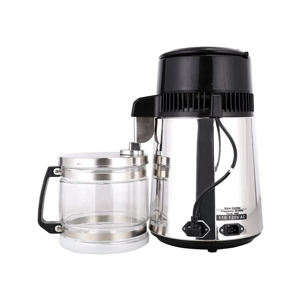 4L Home Water Distiller Purifier Machine Stainless Steel Glass Bottle