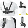 Action Camera Accessory Kit Chest Strap Mount Head Mount Wrist Strap Backpack Mount for Insta360 One X3/