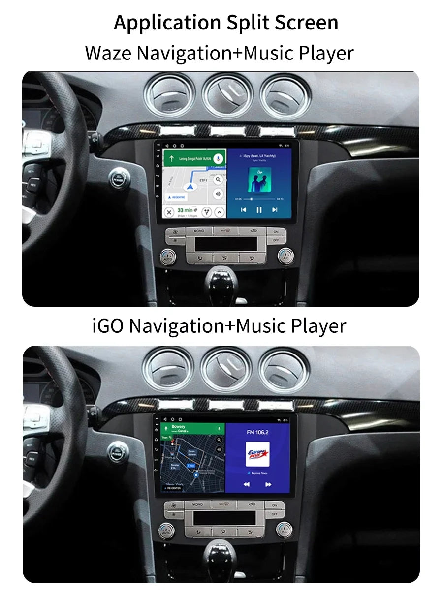 32GB Car Radio GPS Navi For Ford S Max S-MAX 2007 - 2015 Android Screen Car Stereo With Bluetootn Carplay Android Auto