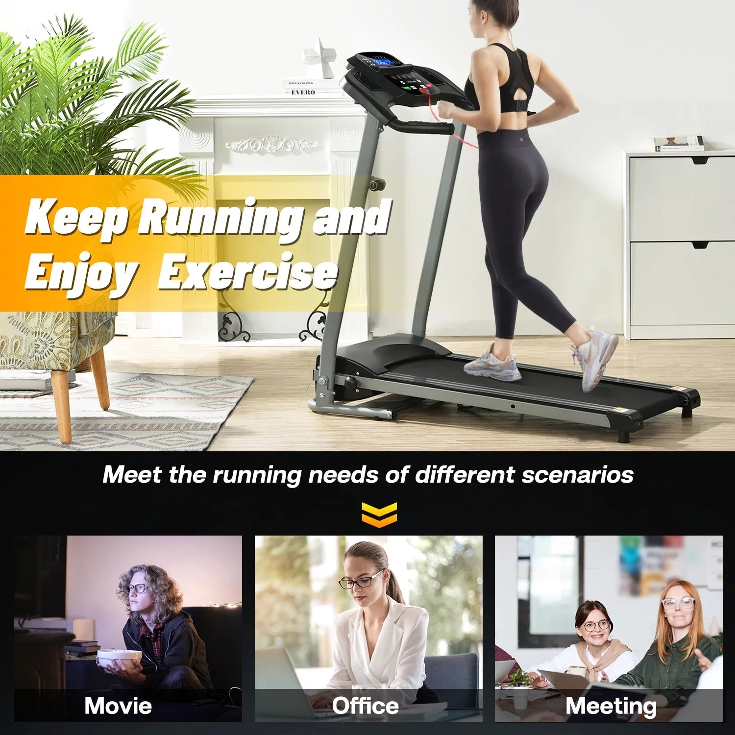 FYC Folding Treadmill Perfect for Small Apartments Perfect for Home and Gym Use