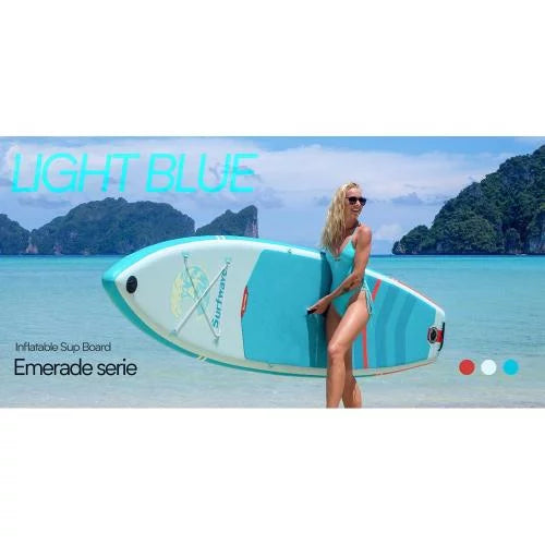 Inflatable Stand Up Paddle Boards 10'8''*33"*6" With Premium SUP Accessories & Backpack, Leash, Paddle, Hand Pump,Wide Stance, Non-Slip Comfort Deck for Youth & Adults