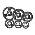 York Barbell Grip Urethane Encased Olympic Plates- Black - 25 lbs
