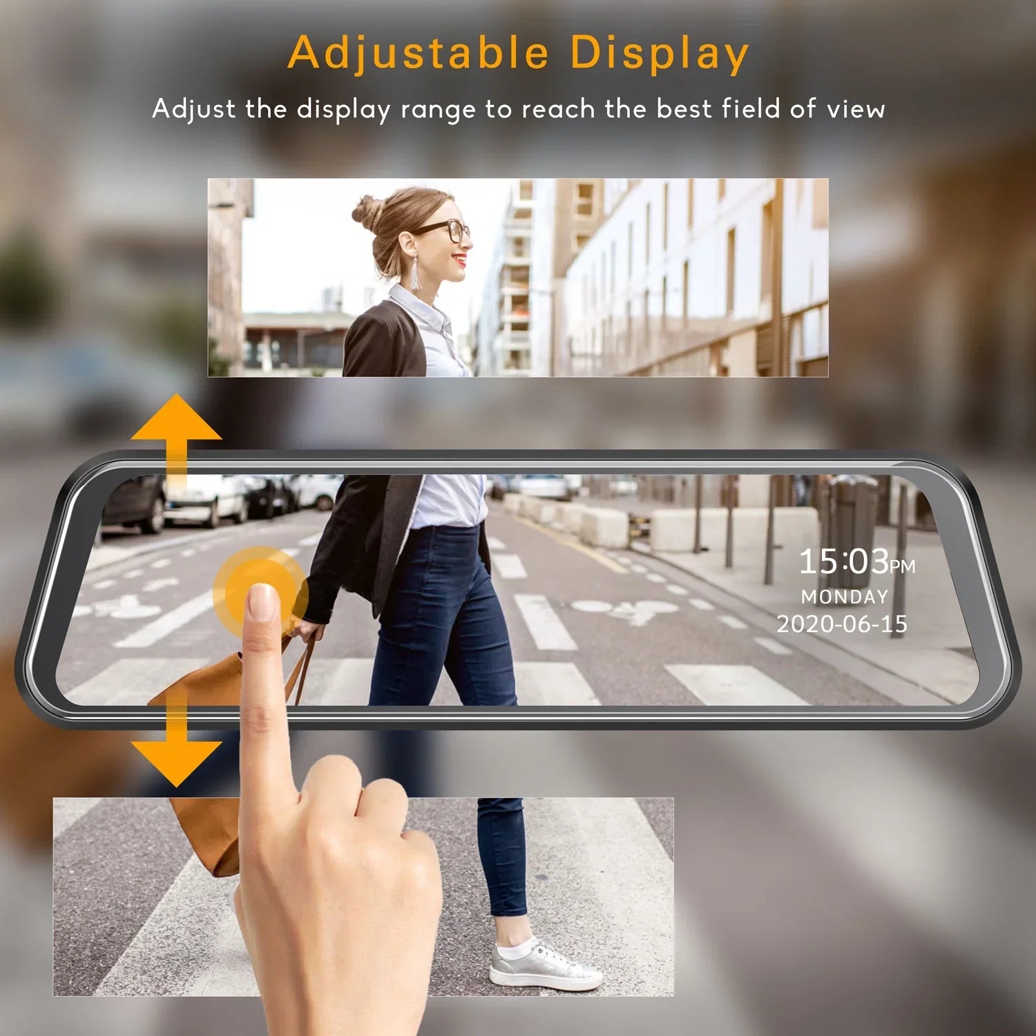 TOGUARD 1080P Mirror Dash Cam for Car, 10" Full Touch Screen Dash Cam Front and Rear, Night Vision, Parking Assist, Loop Recording, G-Sensor