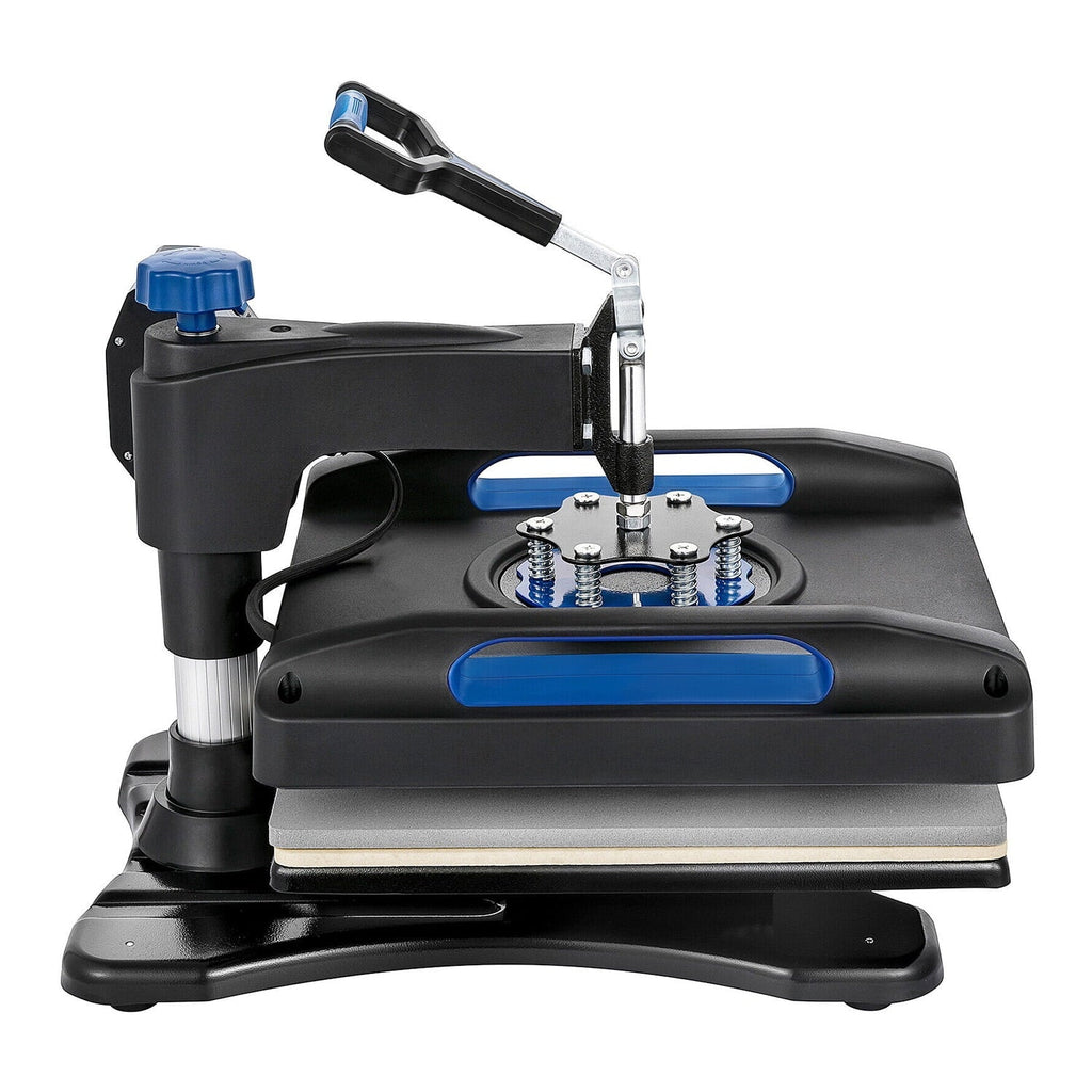 Blue Heat Press Machine 975W, 15 x 15 Inches Sublimation Transfer Printer, Digital Precise LCD Control Printing, 360 Swing Away Vinyl Transfer Printer for T-Shirts, Canvas Bag, Pillow, Banner