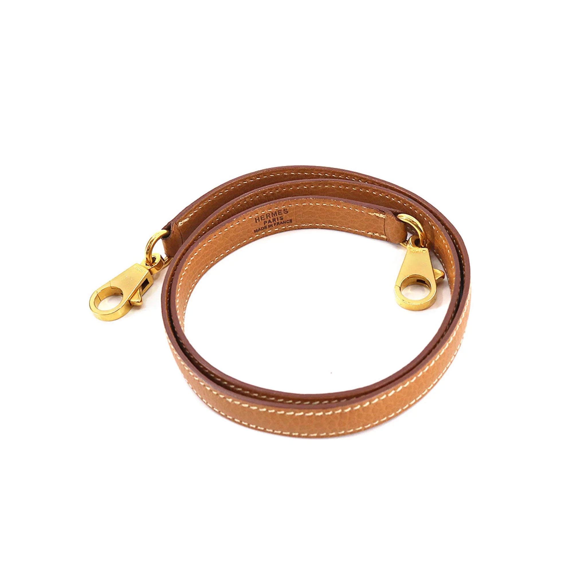 Pre-Owned Hermes HERMES Kelly Bolide shoulder strap Ardennes gold Shoulder (Good)