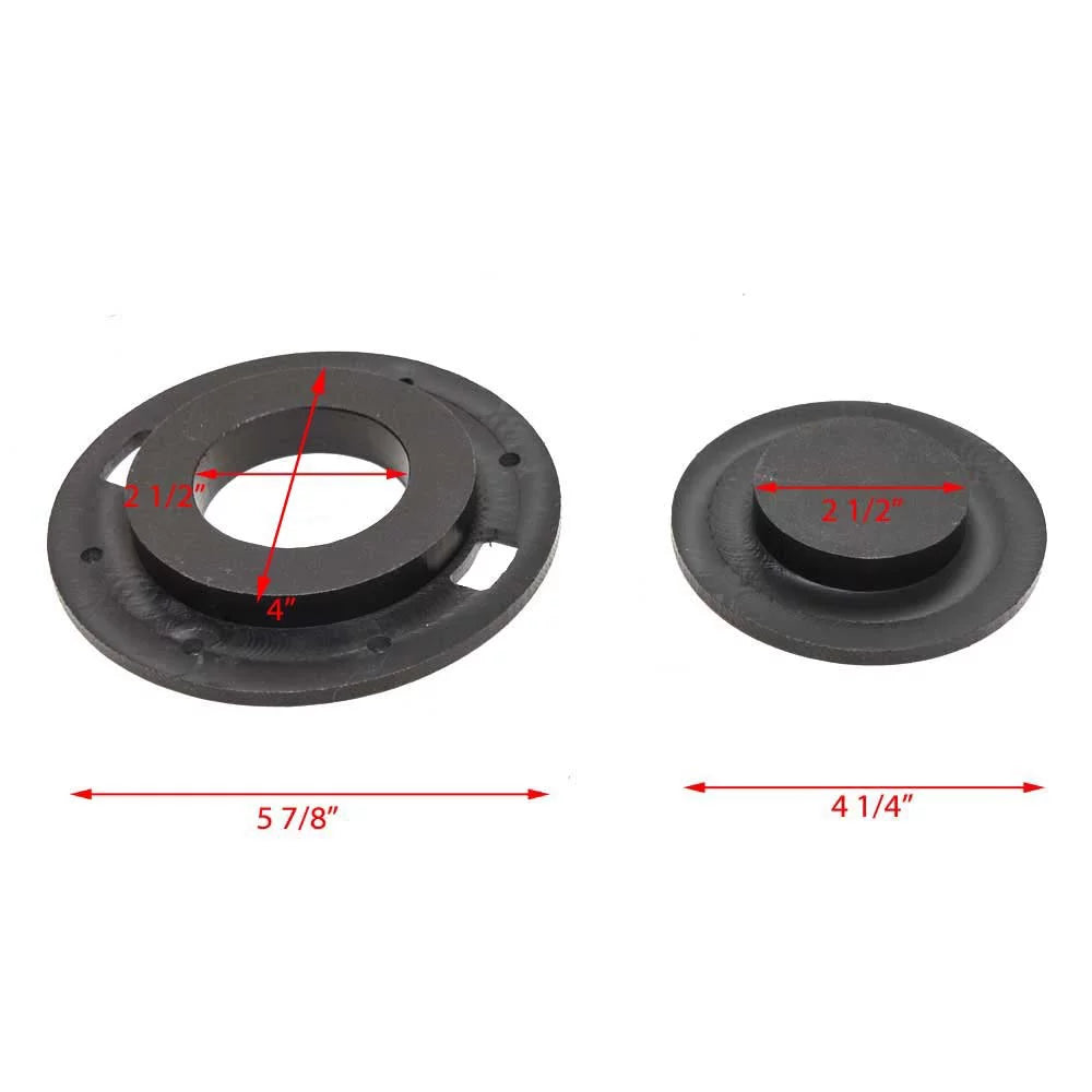 Lowe Ship Deck Plate 2128329 | Ski Pylon 2 1/2 Inch Black Starboard
