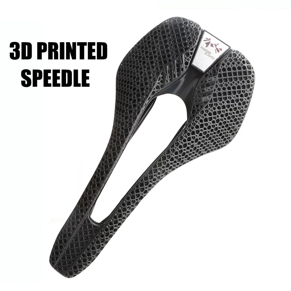 RACEWORK 30CRMO 3D Printed Saddle MTB Mountain Road Cycling Saddle Comfortable Honeycomb Structure Hollow Cushion