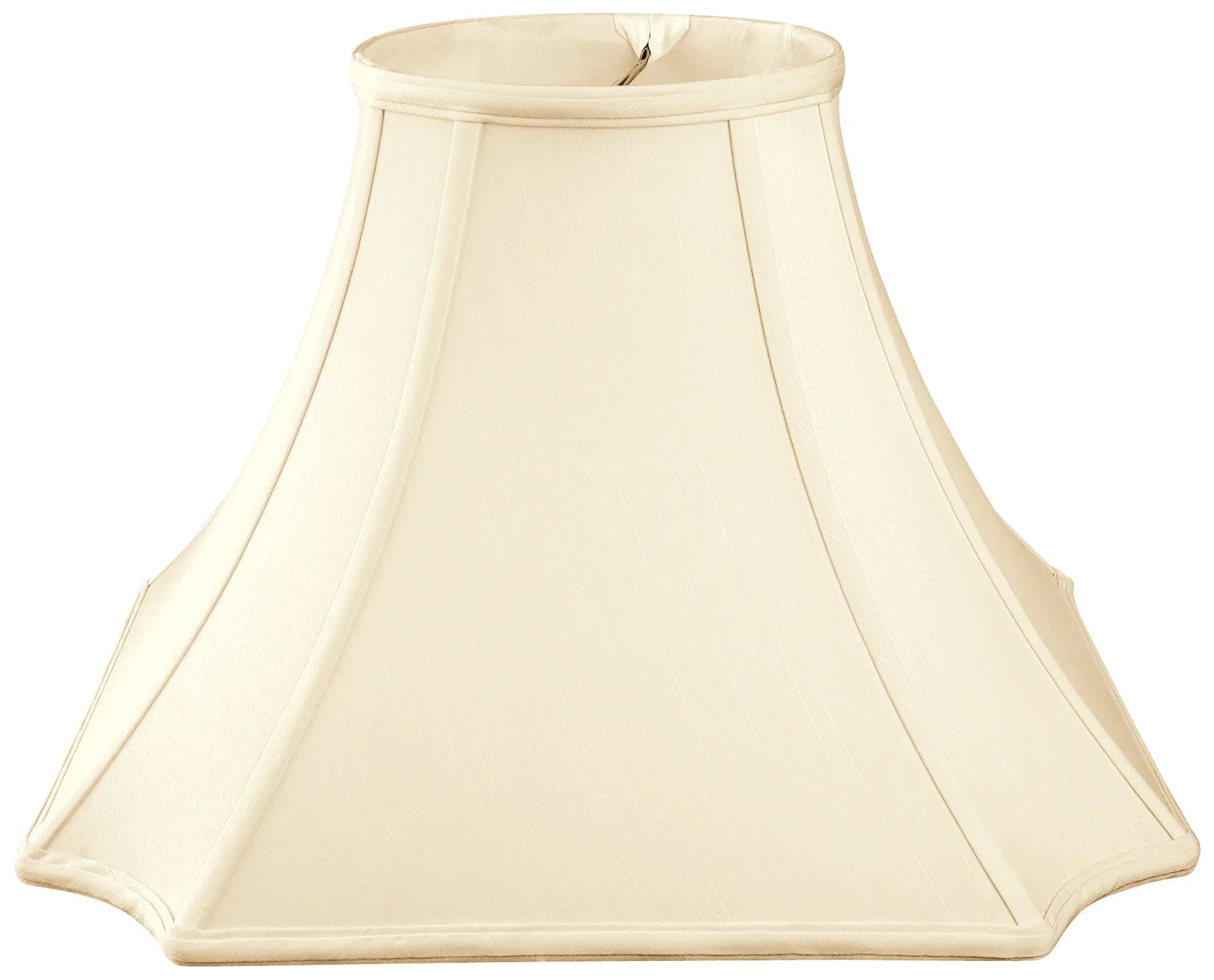 Royal Designs 10" Square Inverted Cut Corner Lamp Shade Eggshell