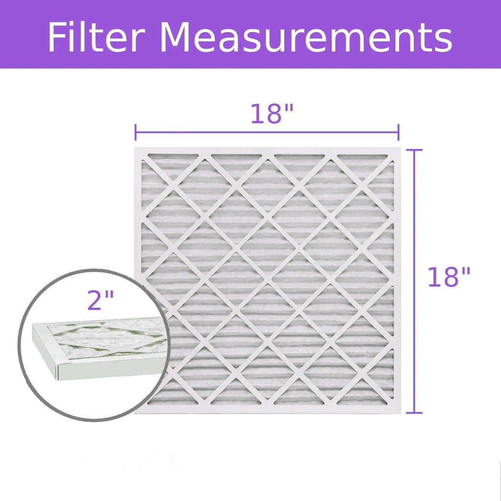 18x18x2, Purolator DMK80 Extended Surface Pleated Air Filter, Mechanical MERV 8, (6 Pack)