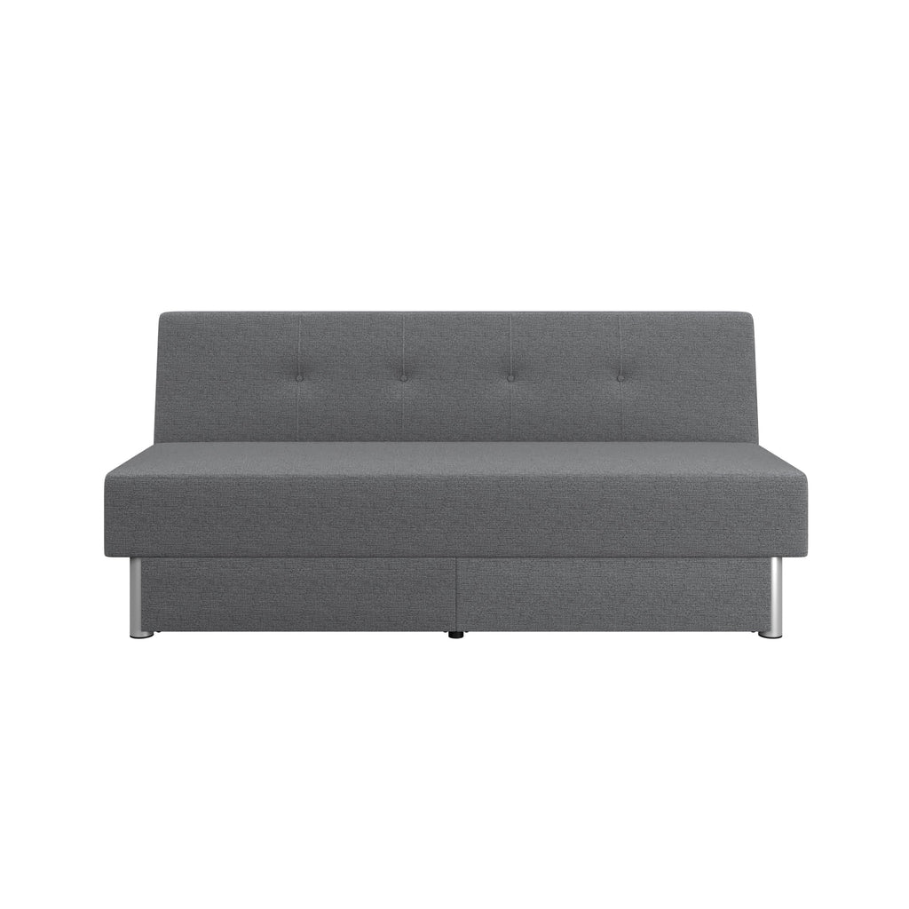 Serta Windsor Futon with Storage and Power, Gray Fabric