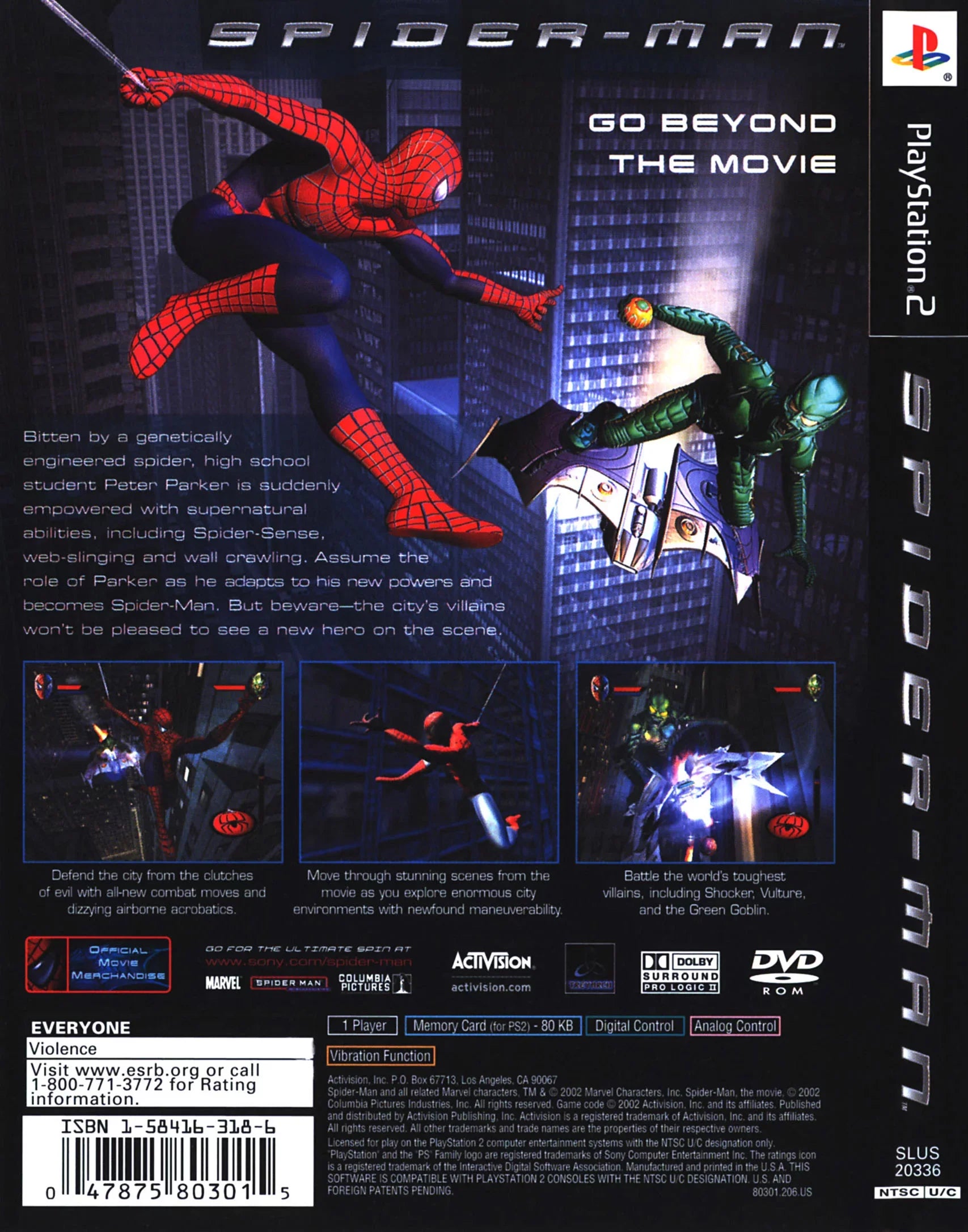 Activision Spider-Man: The Movie for PlayStation 2