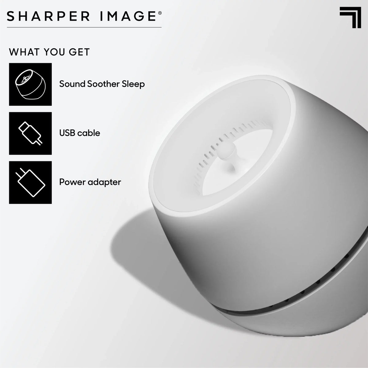 Sharper Image® Sound Soother Wind, White Noise Machine With LED Glow