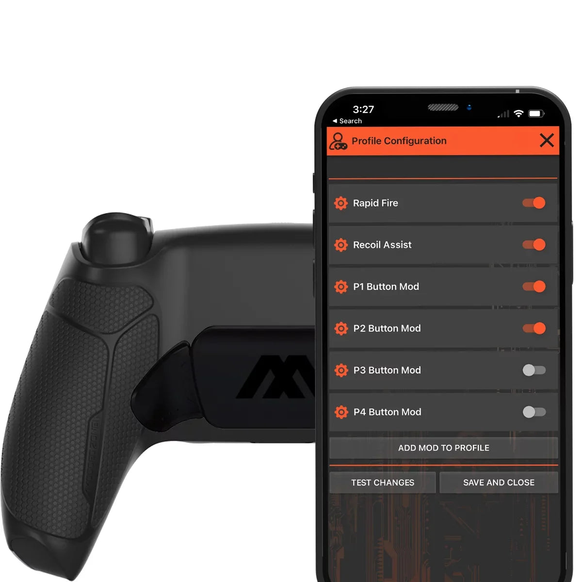 Black ModdedZone Extreme Modded Controller + Anti Recoil 2 Remap Buttons & Interchangeable Thumbsticks & Hair Triggers, Tactical Buttons Fitting with PS5 Custom Controller PC FPS