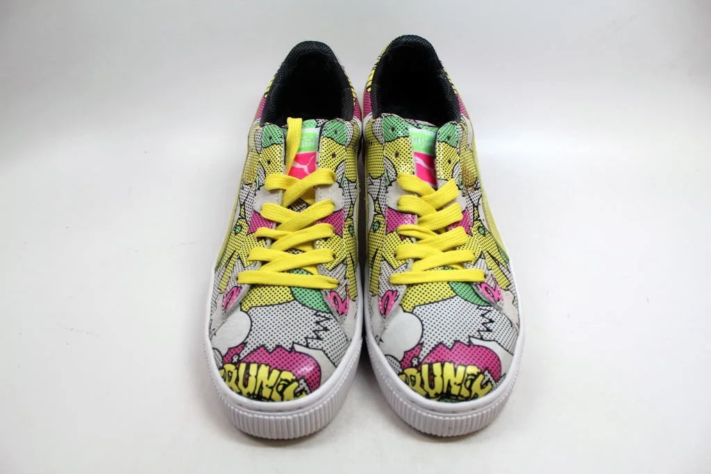 PUMA BASKET 68 DOPE COMICS PRINT LOW SNEAKER MULTI COLOR MEN SHOES SIZE 10 NEW