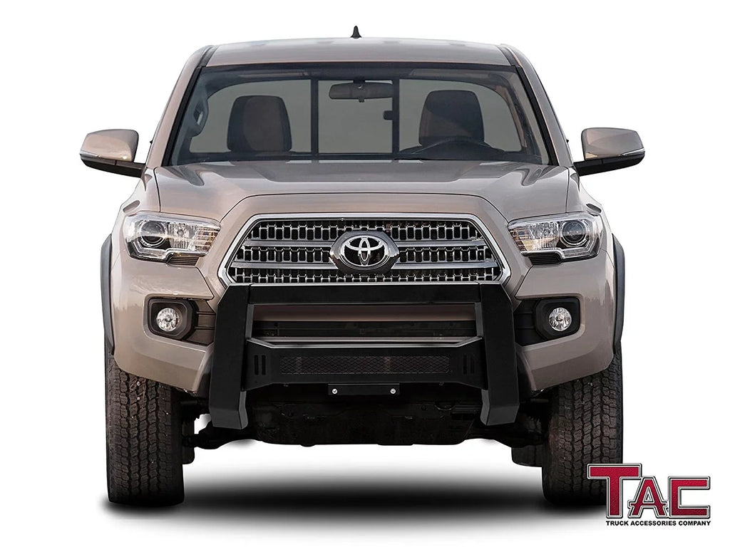 TAC Modular Bull Bar Matching with 2005-2023 Toyota Tacoma Pickup Truck Fine Textured Black (Predator Mesh Version)