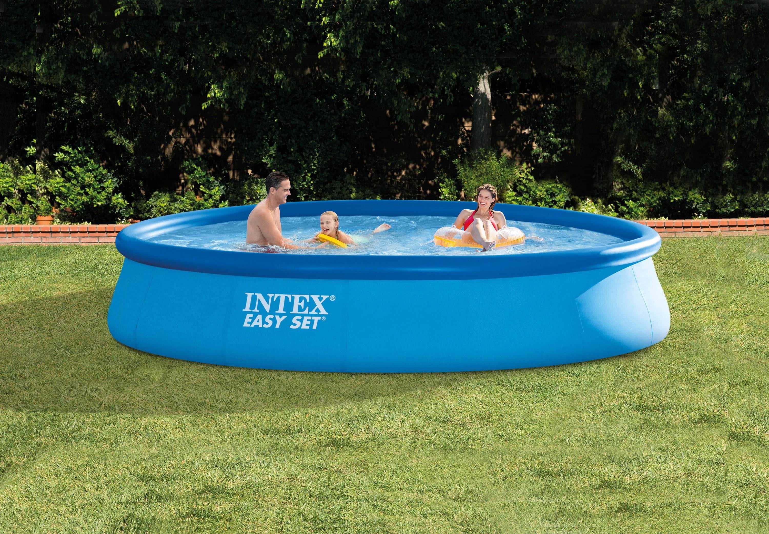 Intex 13' x 32" Easy Set Inflatable Outdoor Pool with Filter Pump & Coating