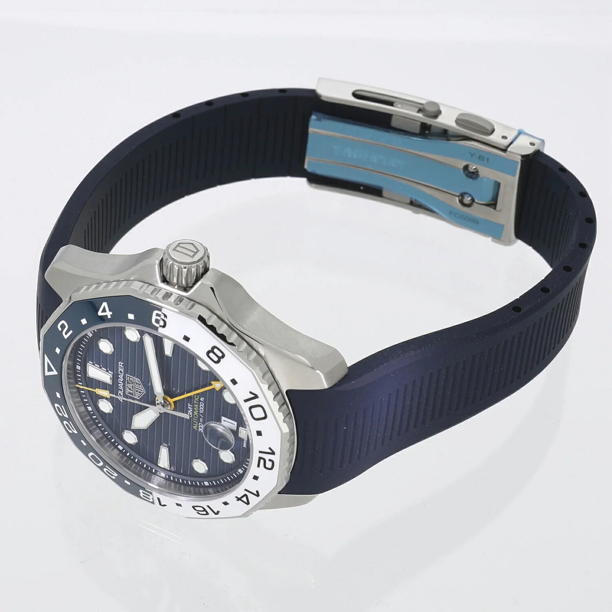 Pre-Owned Tag Heuer Aquaracer Professional 300 Caliber 7 GMT Blue WBP2010.FT6198 Men's Watch (New)