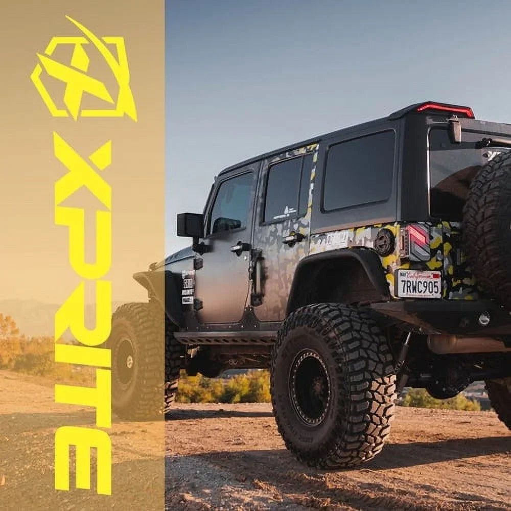 Xprite Bedrock Series Gas Fuel Cap Coating for 07-18 Jeep Wrangler JK JKU, Offroad Style, Lightweight Aluminum, Easy Installation, Theft Deterrence