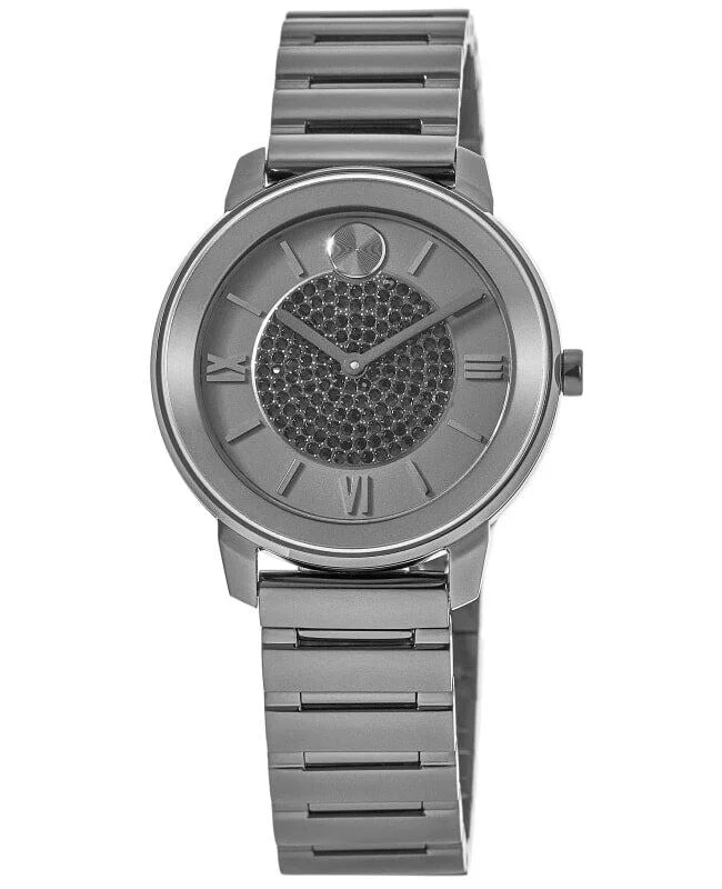 Movado Trend Grey Crystal Pave Dial Women's Watch 3600636