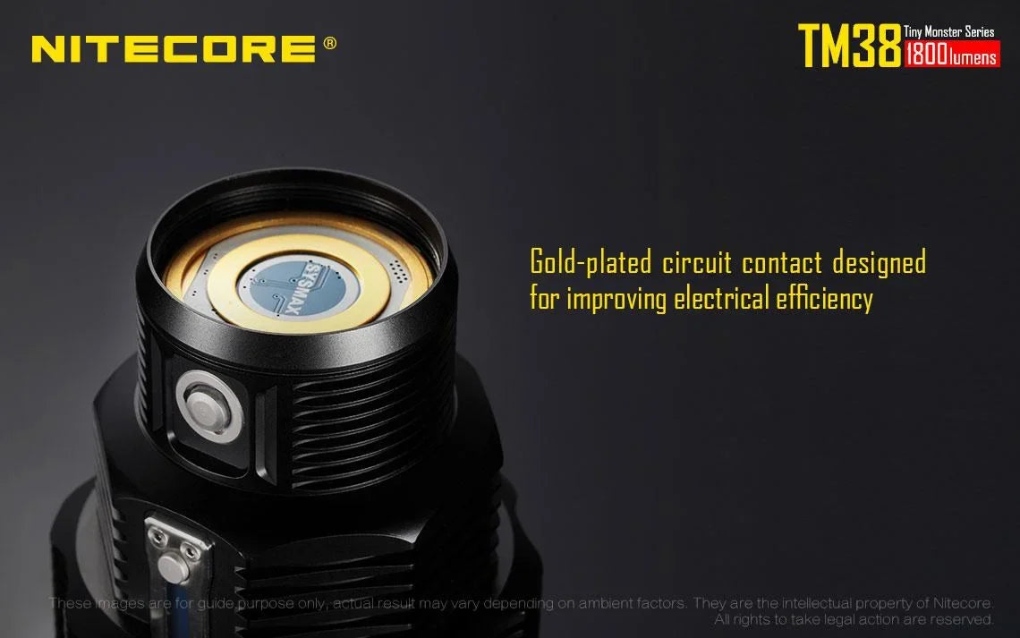 Outdoor Value Pack: Nitecore TM38 Searchlight and E4K Flashlight -Both can be Recharged on the go or at home