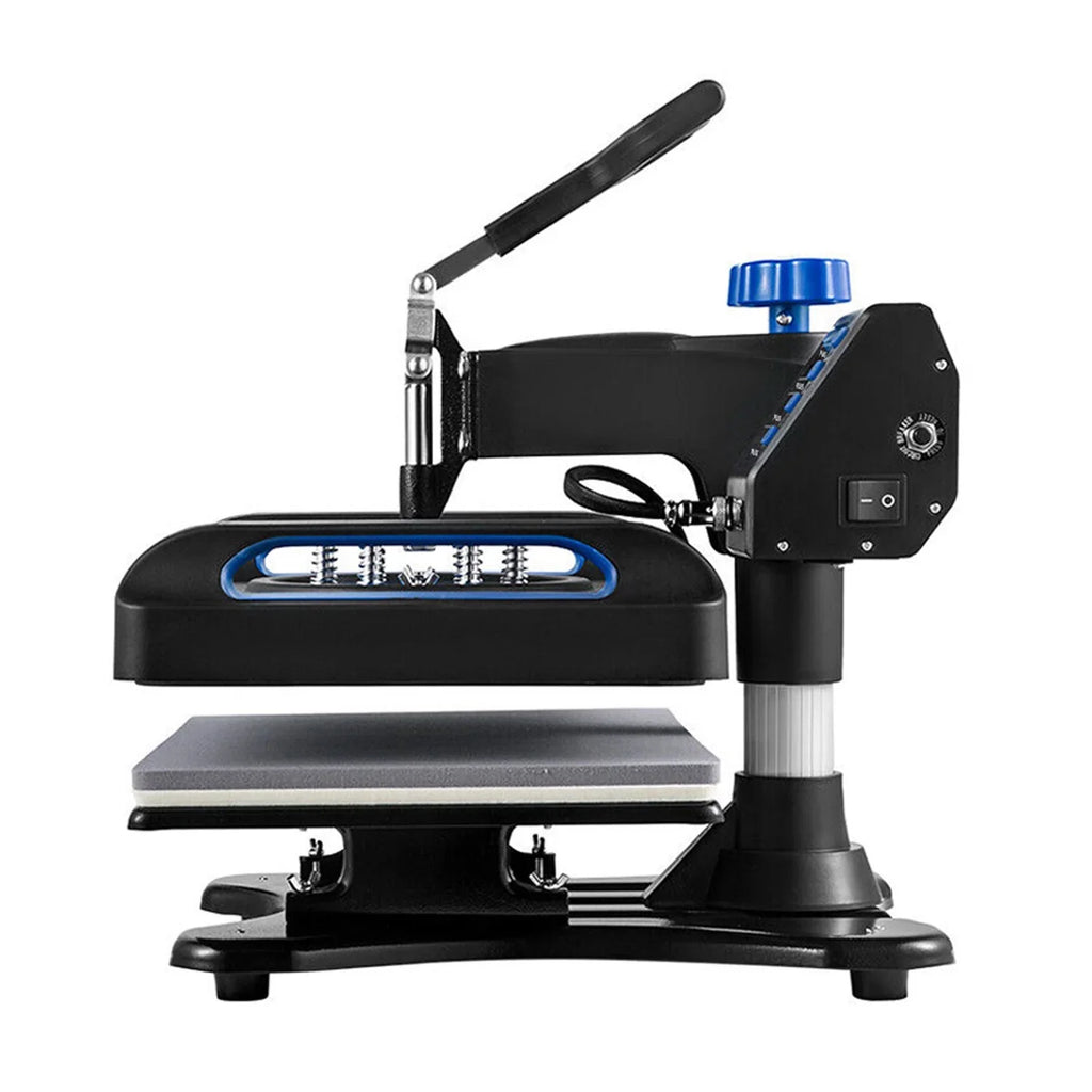 Blue Heat Press Machine 975W, 15 x 15 Inches Sublimation Transfer Printer, Digital Precise LCD Control Printing, 360 Swing Away Vinyl Transfer Printer for T-Shirts, Canvas Bag, Pillow, Banner