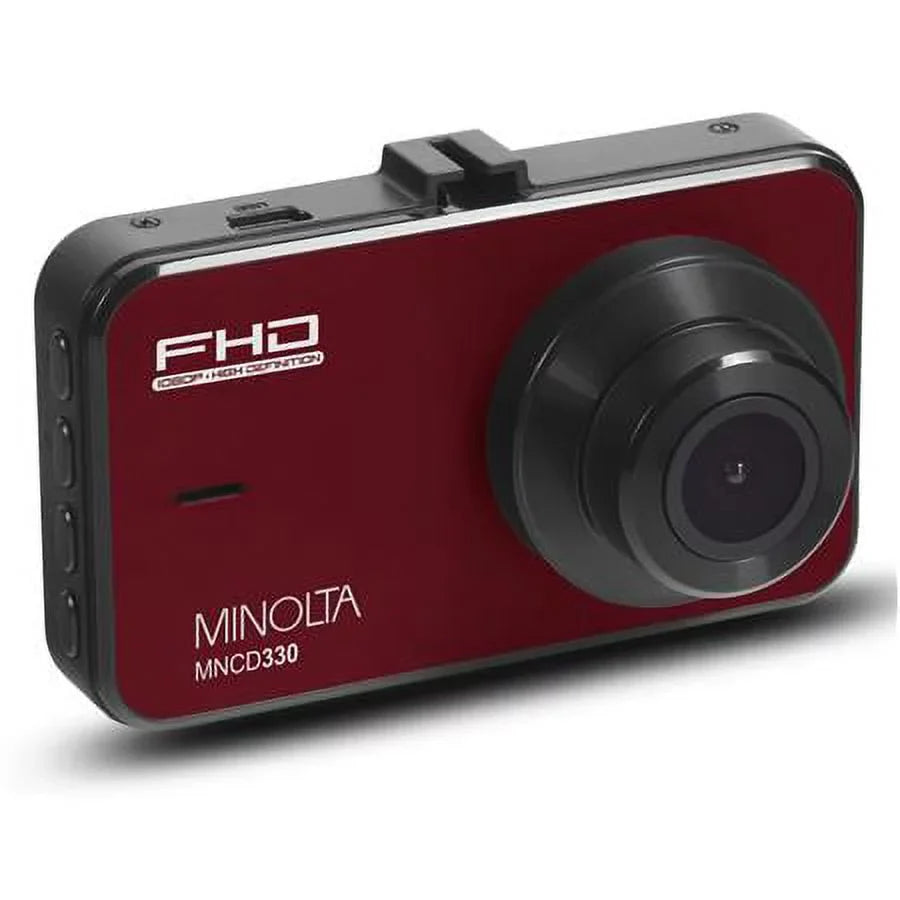 MNCD330 12MP Full HD 3.0" LCD Screen Dash Camera, Red
