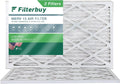 Filterbuy 14x25x1 MERV 13 Pleated HVAC AC Furnace Air Filters (2-Pack)