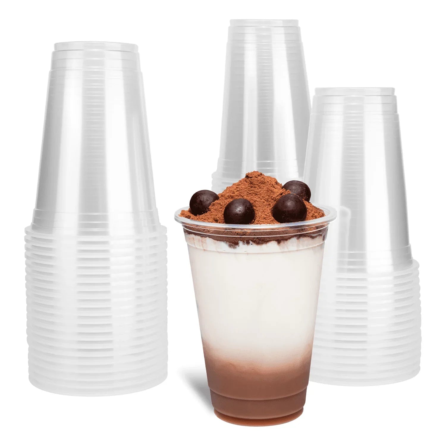 Karat C1011 Translucent U-RIM PP Modern Cups 16 oz 500 cc (95mm), 2000 Pcs
