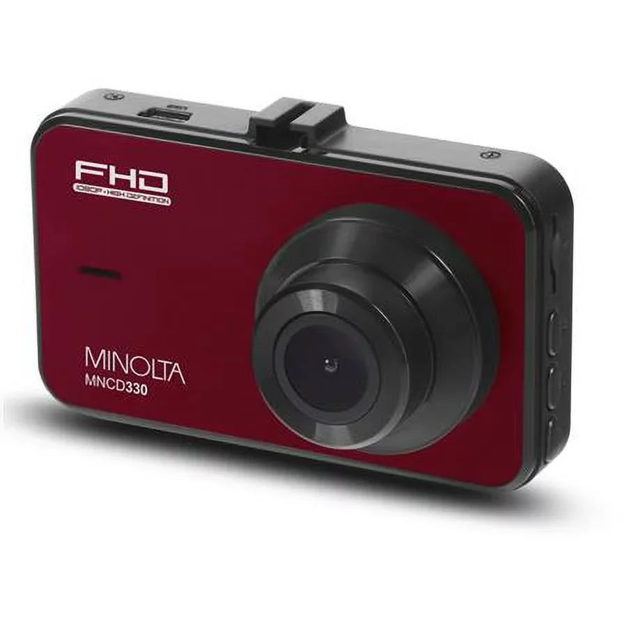 MNCD330 12MP Full HD 3.0" LCD Screen Dash Camera, Red