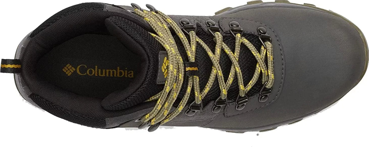 Columbia Mens Newton Ridge Plus Ii Waterproof Hiking Boot Shoe 8.5 Dark Grey/Stone Green