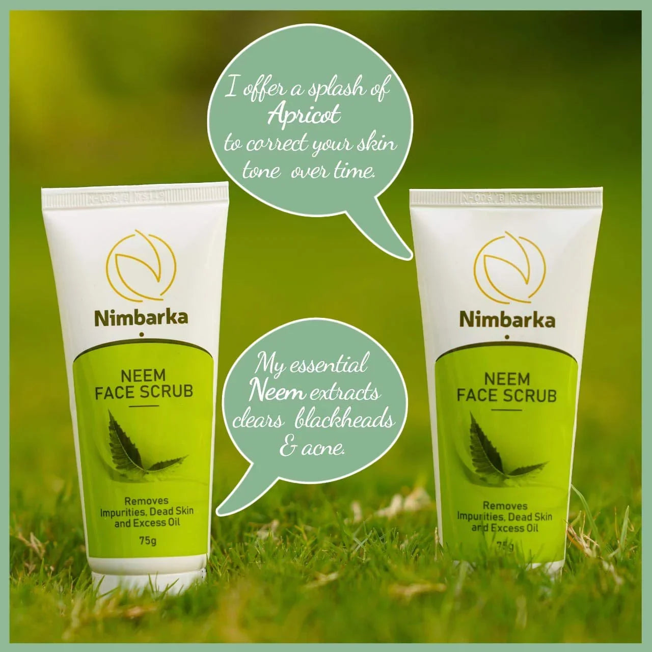 Nimbarka Neem Face Scrub 85gm and Handmade Neem Soap 125gm