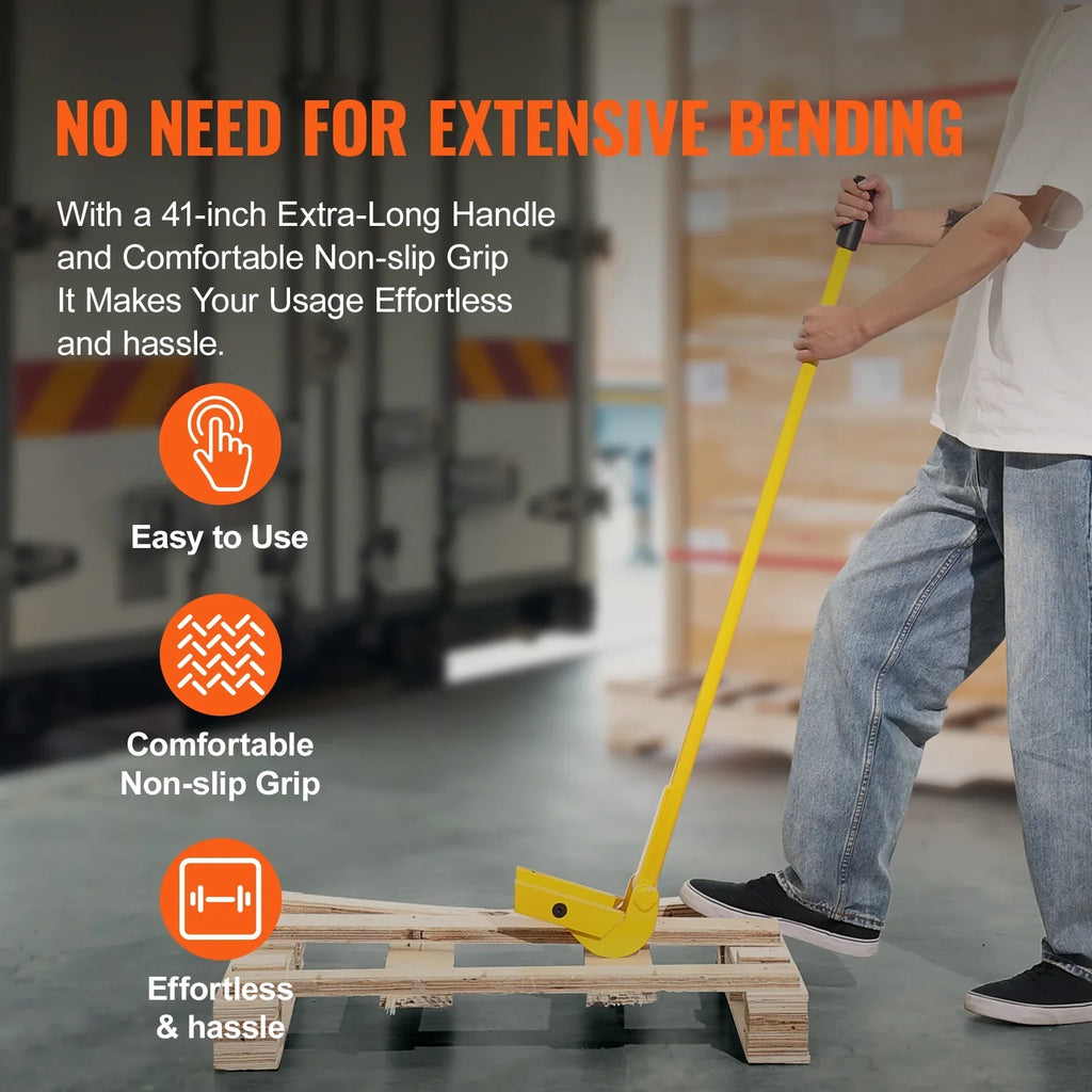BENTISM Pallet Buster Deck Wrecker Pallet Tool Pry Bar 41-Inch Handle 2000 lbs