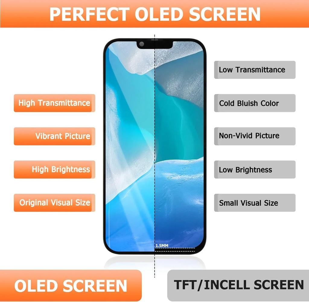 OLED for Oneplus 8T 8T+ 5G Screen Replacement LCD Display KB2001 KB2000 KB2003 KB2005 Screen Touch Digitizer Assembly Repair Part (Support Fingerprint)