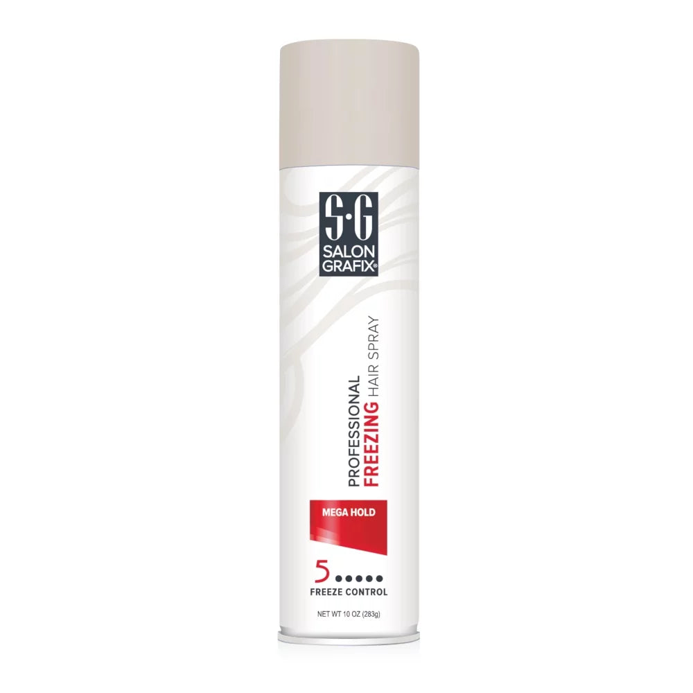 3 Pack Salon Grafix Mega Hold Professional Freezing Hair Spray, 10 Ounces Each