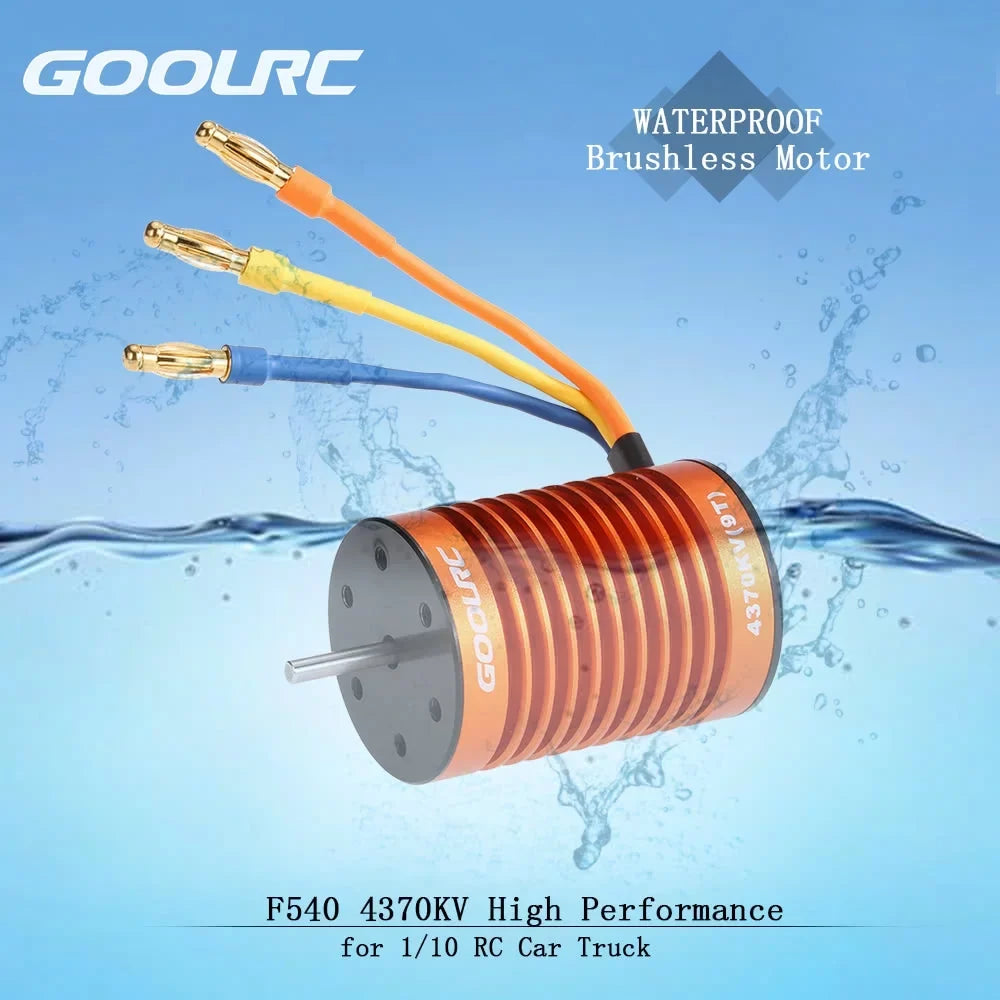 GoolRC Upgrade Waterproof F540 4370KV Brushless Motor with 45A ESC Combo Set for 110 Car Truck