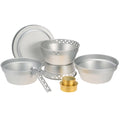 ammoon Cookware Set Portable Camping Stove Spirit with Stand Pot Pan and Gripper for Backpacking Hiking Picnic BBQ