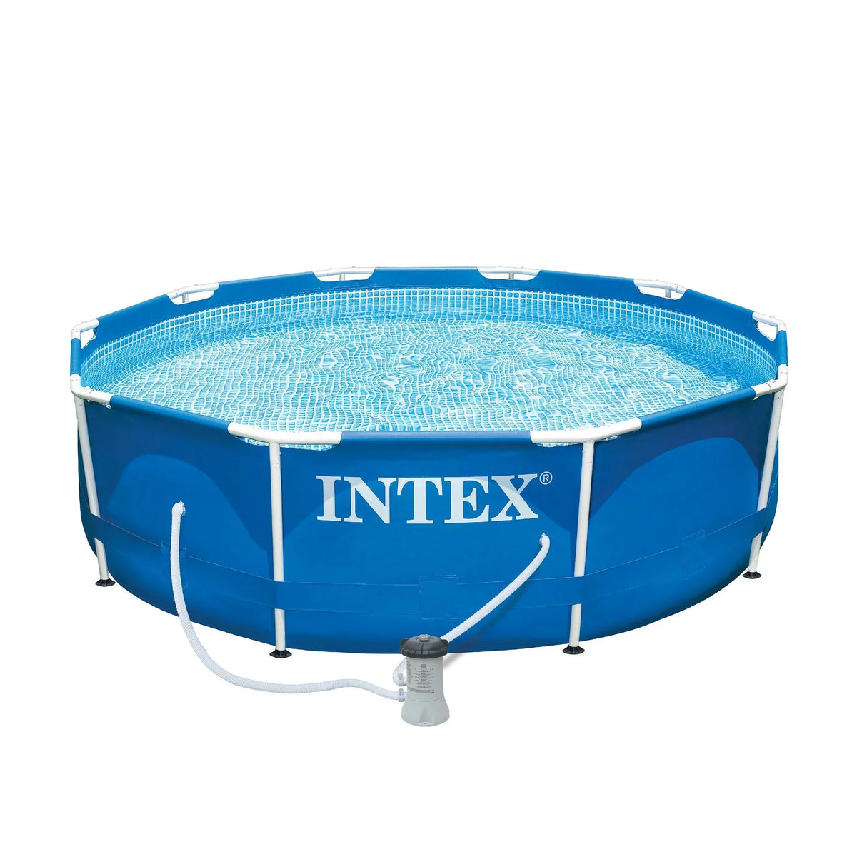 Intex Metal Frame Swimming Pool with Filter Pump and Pool Cleaning Kit (2 Pack)