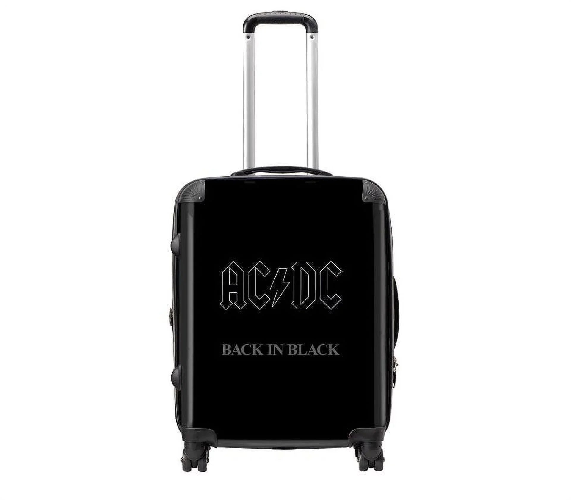 Rocksax Unisex AC/DC Official Tour Series Luggage/Suitcase By Rocksax - Back In Black - Large 95L