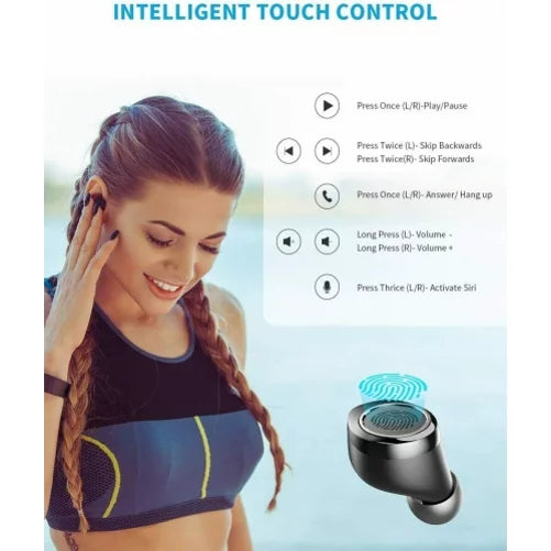 Wireless Earphones TWS Headphones True Stereo Earbuds w Mic Charging Case R8P for T-Mobile REVVL V Plus 5G 4 Plus - TCL 10L, Tab 8, 30 XE 5G, 20 XE, V 5G, 10 Pro 5G UW - Vankyo MatrixPad S10
