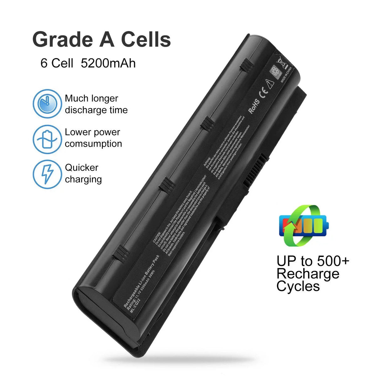 Battery for HP COMPAQ CQ58-D01SA CQ58-D01SL CQ58-D01SO CQ58-D01SP CQ58-D01SQ